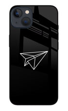 Paper Plane White iPhone 13 Mini Glass Case