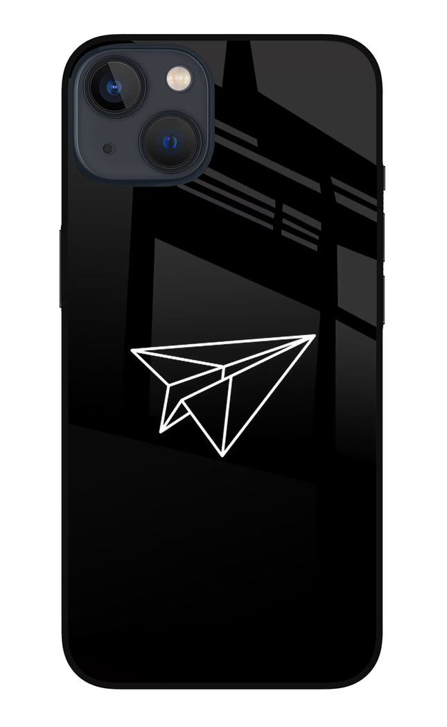 Paper Plane White iPhone 13 Mini Glass Case
