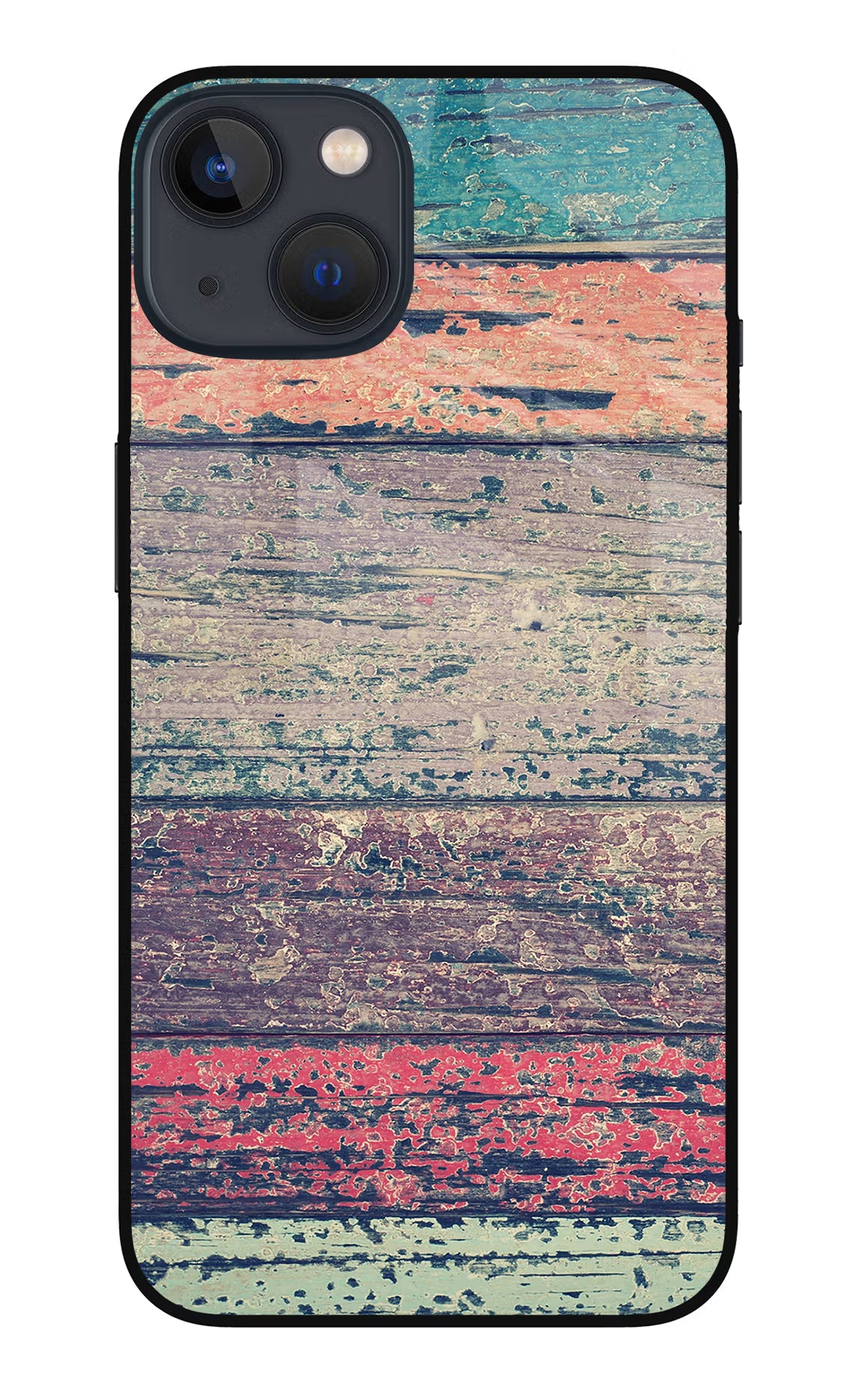 Colourful Wall iPhone 13 Mini Glass Case Back Cover by Casekaro
