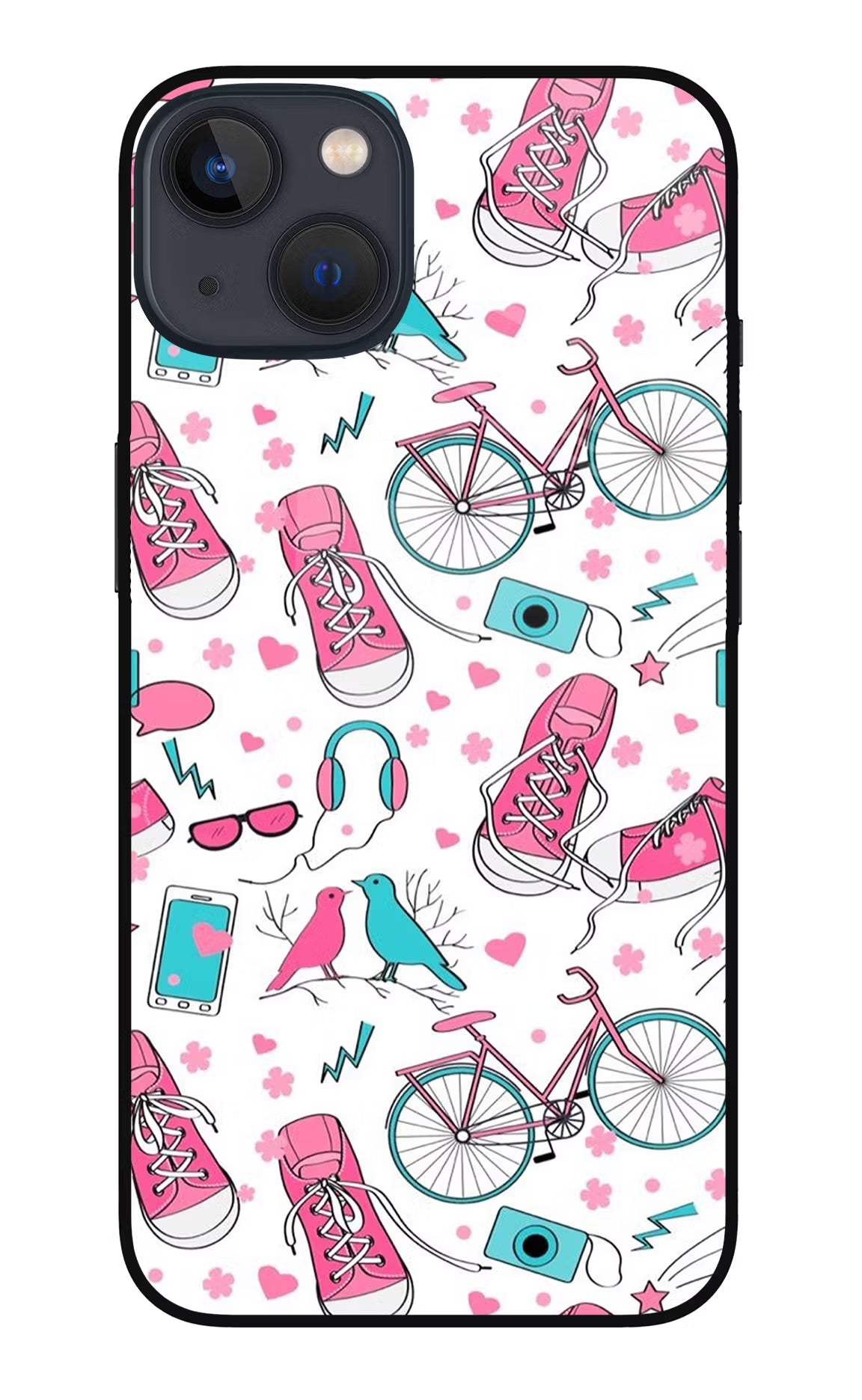 Artwork iPhone 13 Mini Glass Case Back Cover by Casekaro