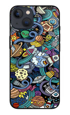 Space Abstract iPhone 13 Mini Glass Case