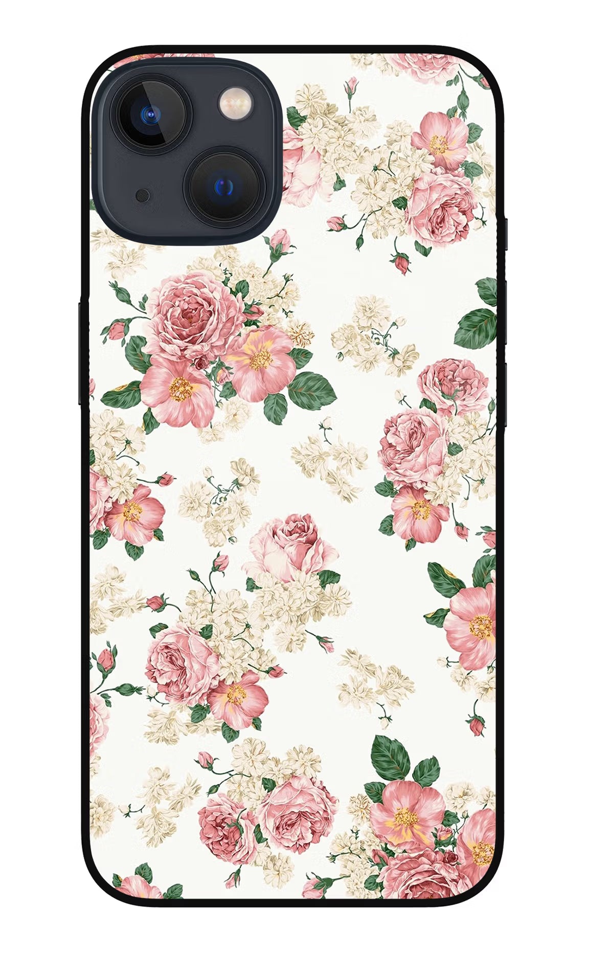 Flowers iPhone 13 Mini Glass Case Back Cover by Casekaro