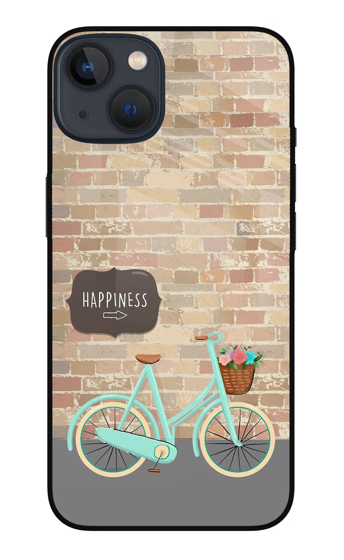 Happiness Artwork iPhone 13 Mini Glass Case Back Cover by Casekaro