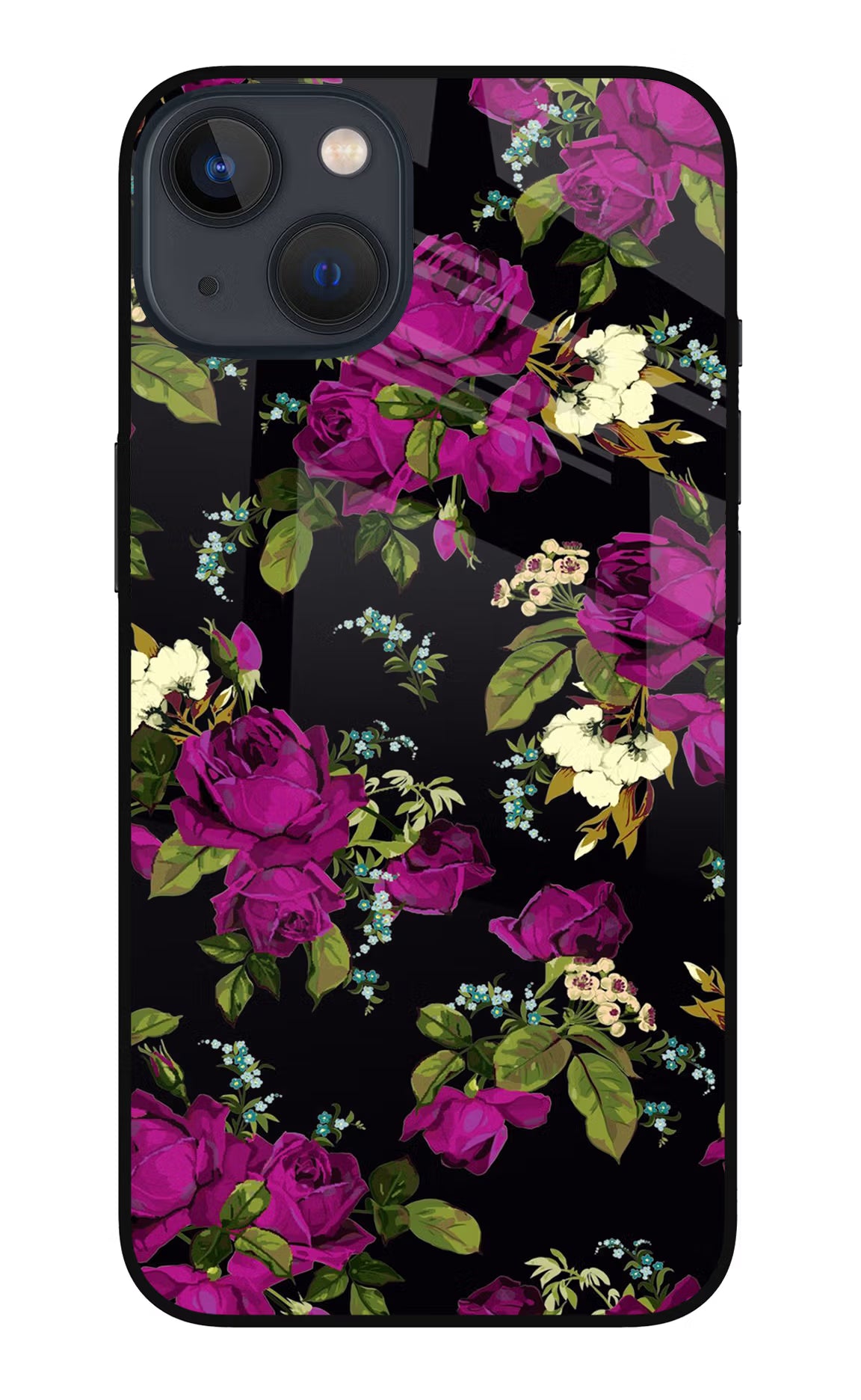 Flowers iPhone 13 Mini Glass Case Back Cover by Casekaro