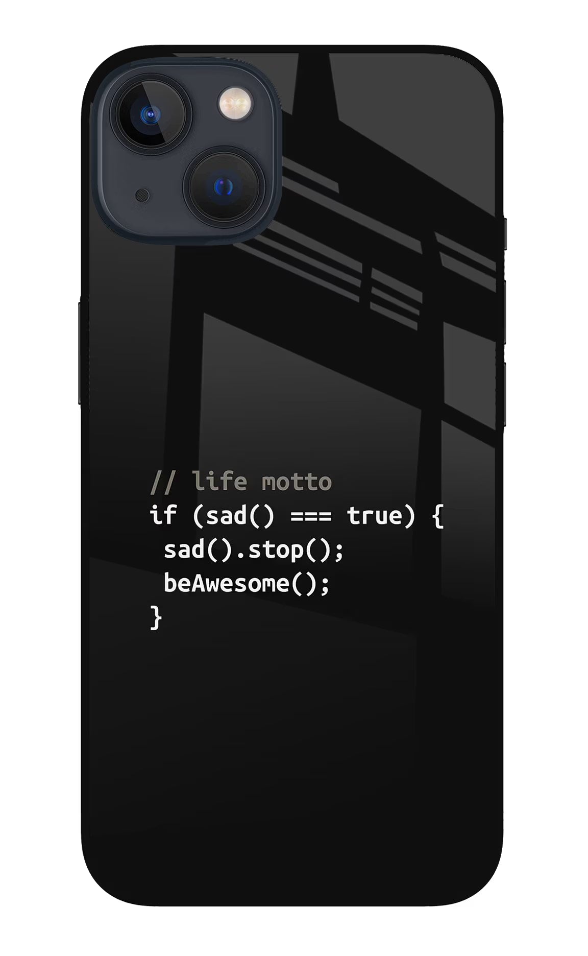 Life Motto Code iPhone 13 Mini Glass Case Back Cover by Casekaro