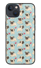 Pug Dog iPhone 13 Mini Glass Case Back Cover by Casekaro
