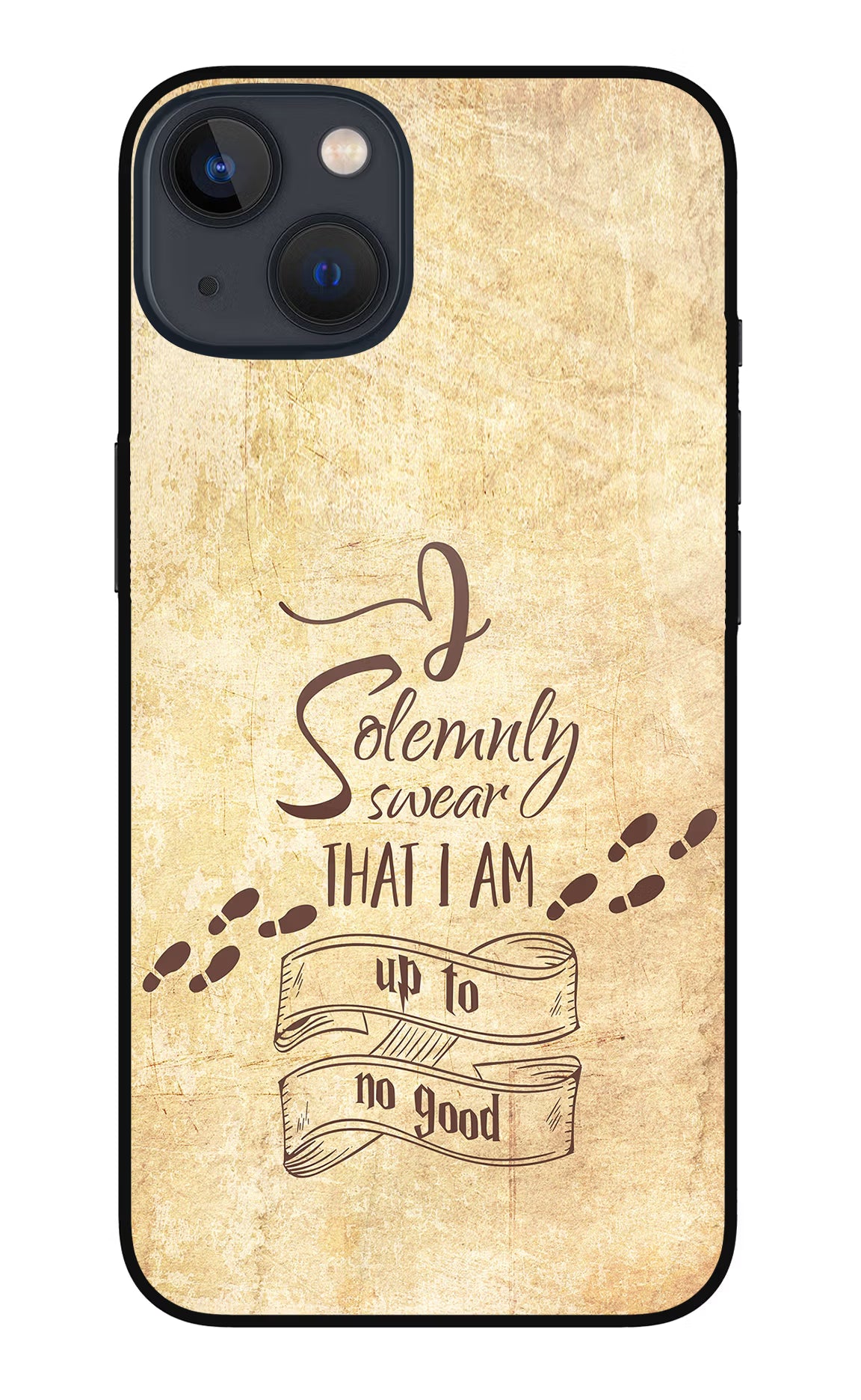 I Solemnly swear that i up to no good iPhone 13 Mini Glass Case Back Cover by Casekaro
