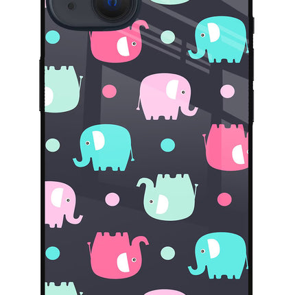Elephants iPhone 13 Mini Glass Case