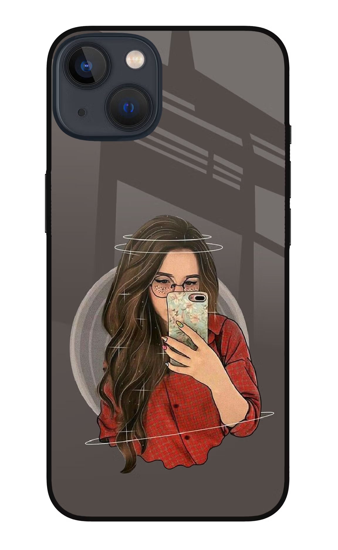Selfie Queen iPhone 13 Mini Glass Case Back Cover by Casekaro