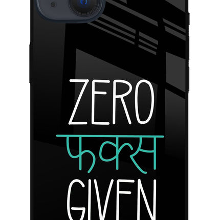 Zero Fucks Given iPhone 13 Mini Glass Case