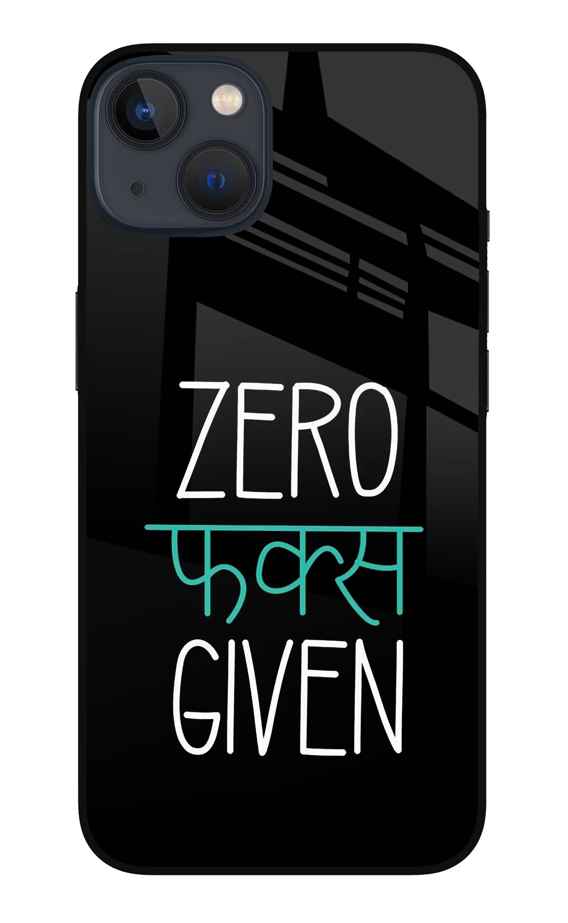 Zero Fucks Given iPhone 13 Mini Glass Case Back Cover by Casekaro