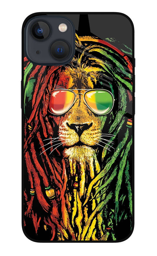 Rasta Lion iPhone 13 Mini Glass Case