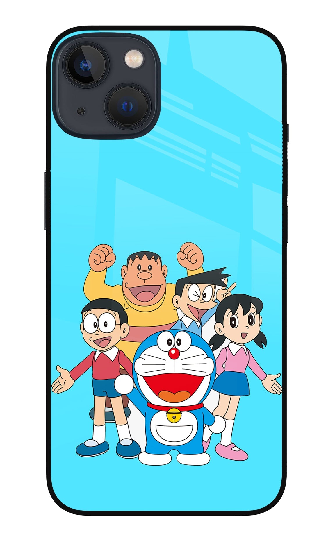 Doraemon Gang iPhone 13 Mini Glass Case