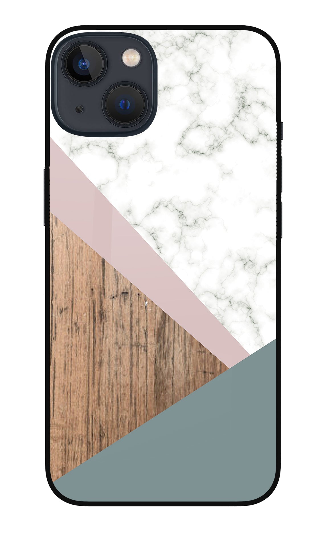 Marble wood Abstract iPhone 13 Mini Back Cover