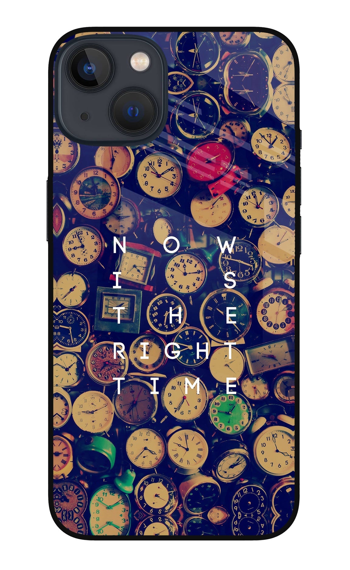 Now is the Right Time Quote iPhone 13 Mini Glass Case