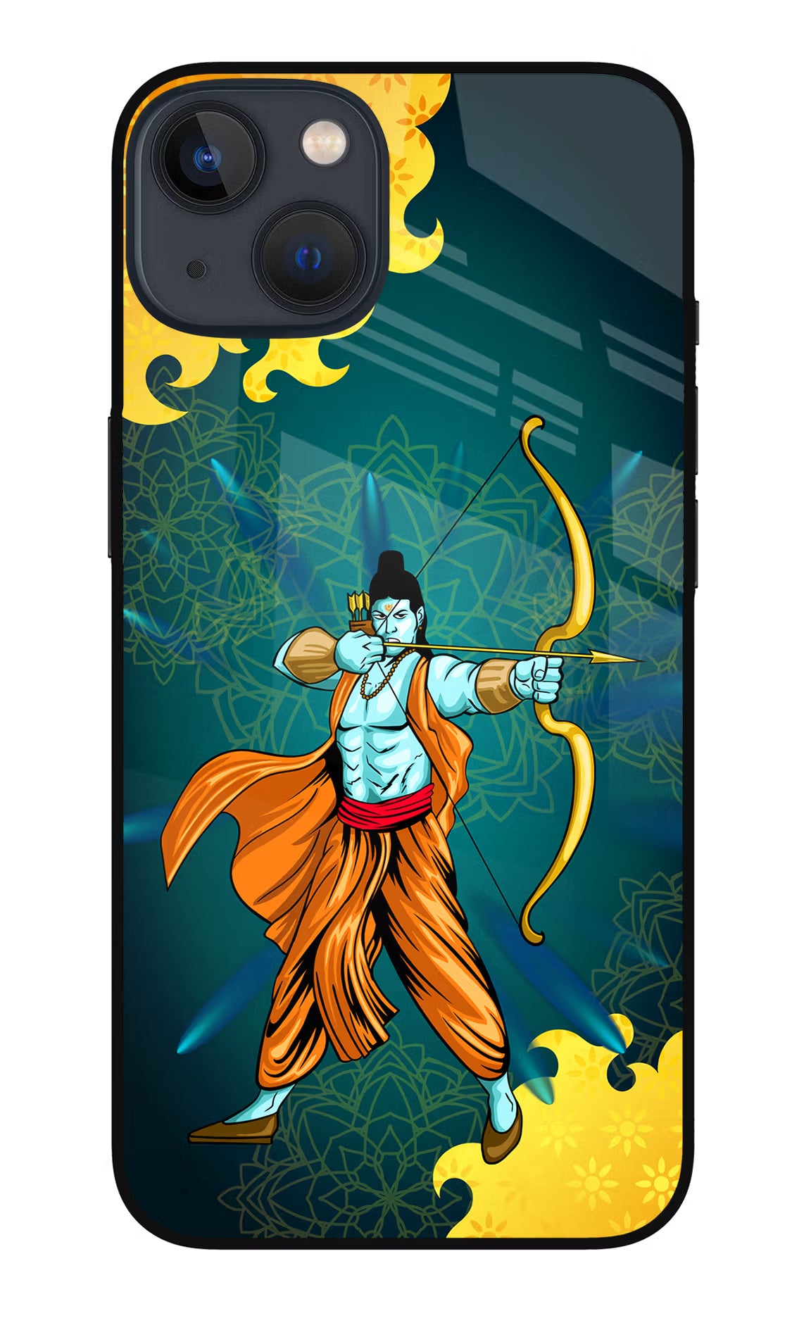 Lord Ram - 6 iPhone 13 Mini Glass Case Back Cover by Casekaro