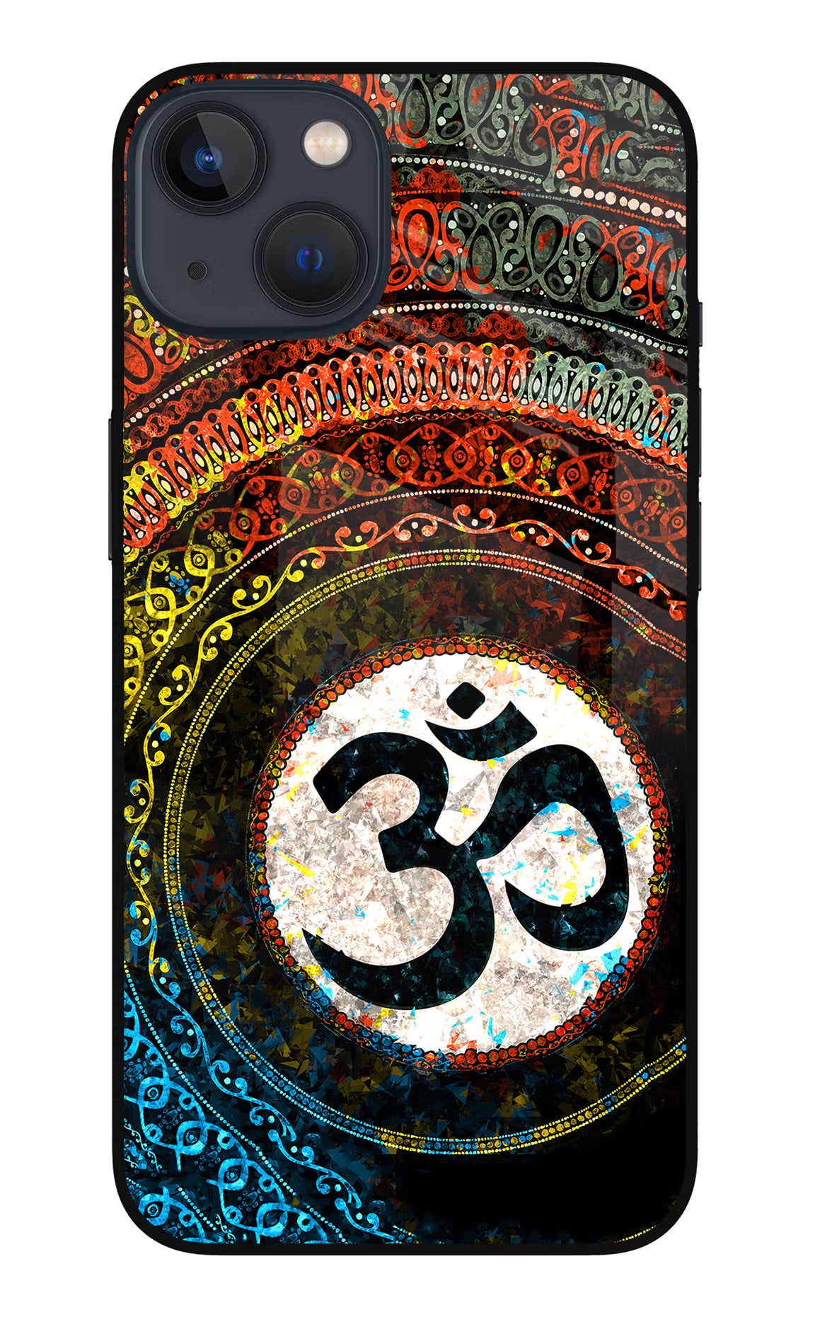 Om Cultural iPhone 13 Mini Glass Case Back Cover by Casekaro