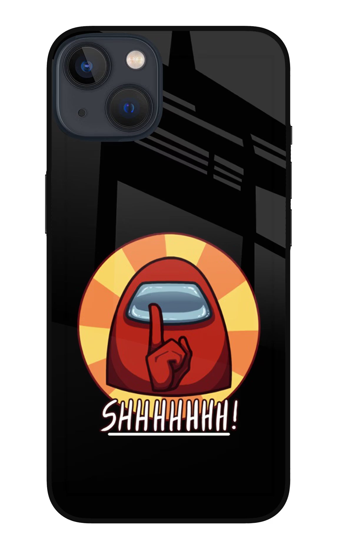 Among Us Shhh! iPhone 13 Mini Glass Case Back Cover by Casekaro