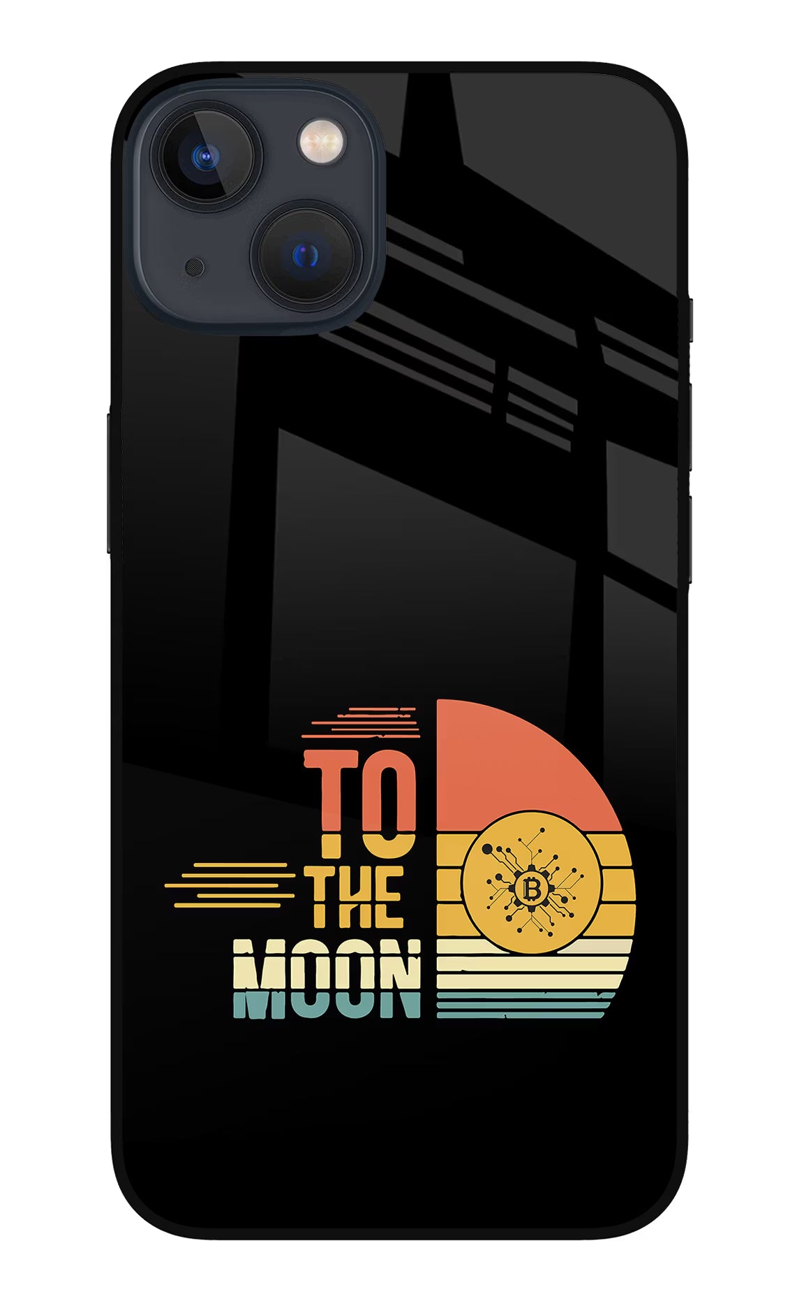 To the Moon iPhone 13 Mini Glass Case Back Cover by Casekaro