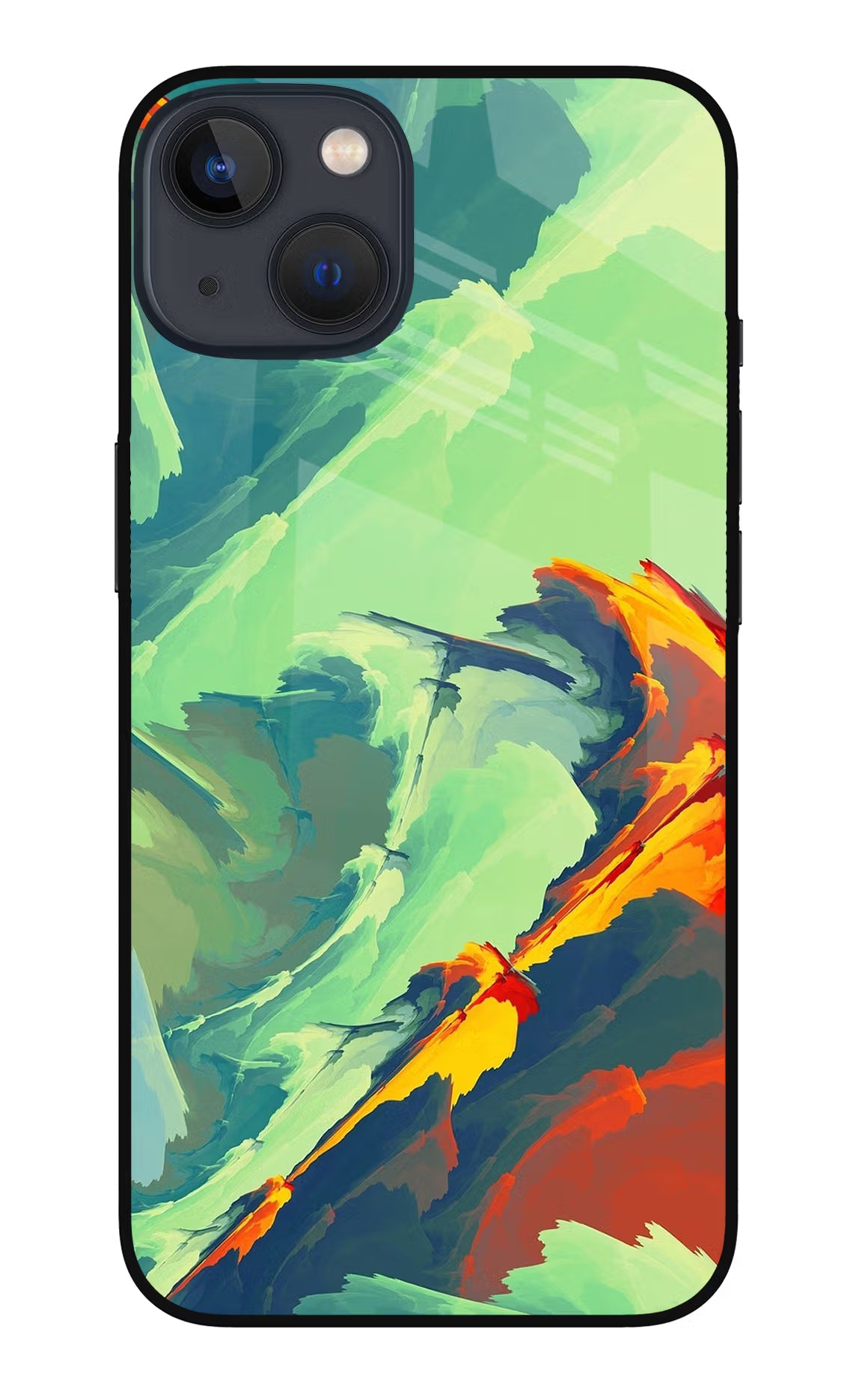Paint Art iPhone 13 Mini Glass Case Back Cover by Casekaro