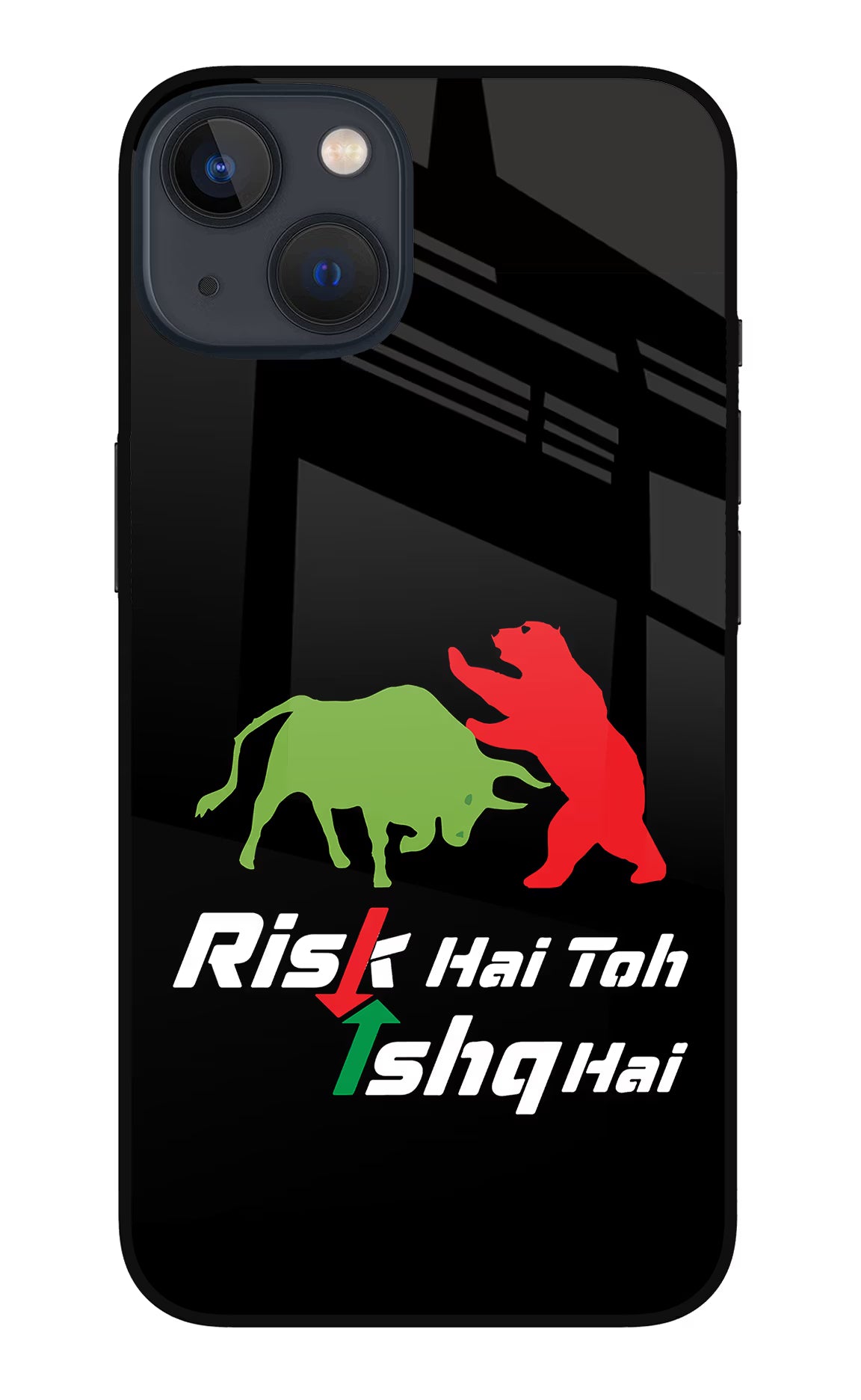Risk Hai Toh Ishq Hai iPhone 13 Mini Glass Case Back Cover by Casekaro