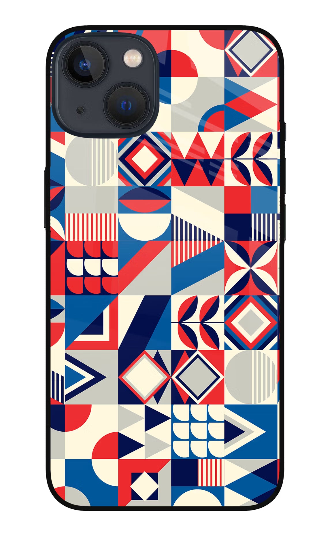 Colorful Pattern iPhone 13 Mini Glass Case Back Cover by Casekaro