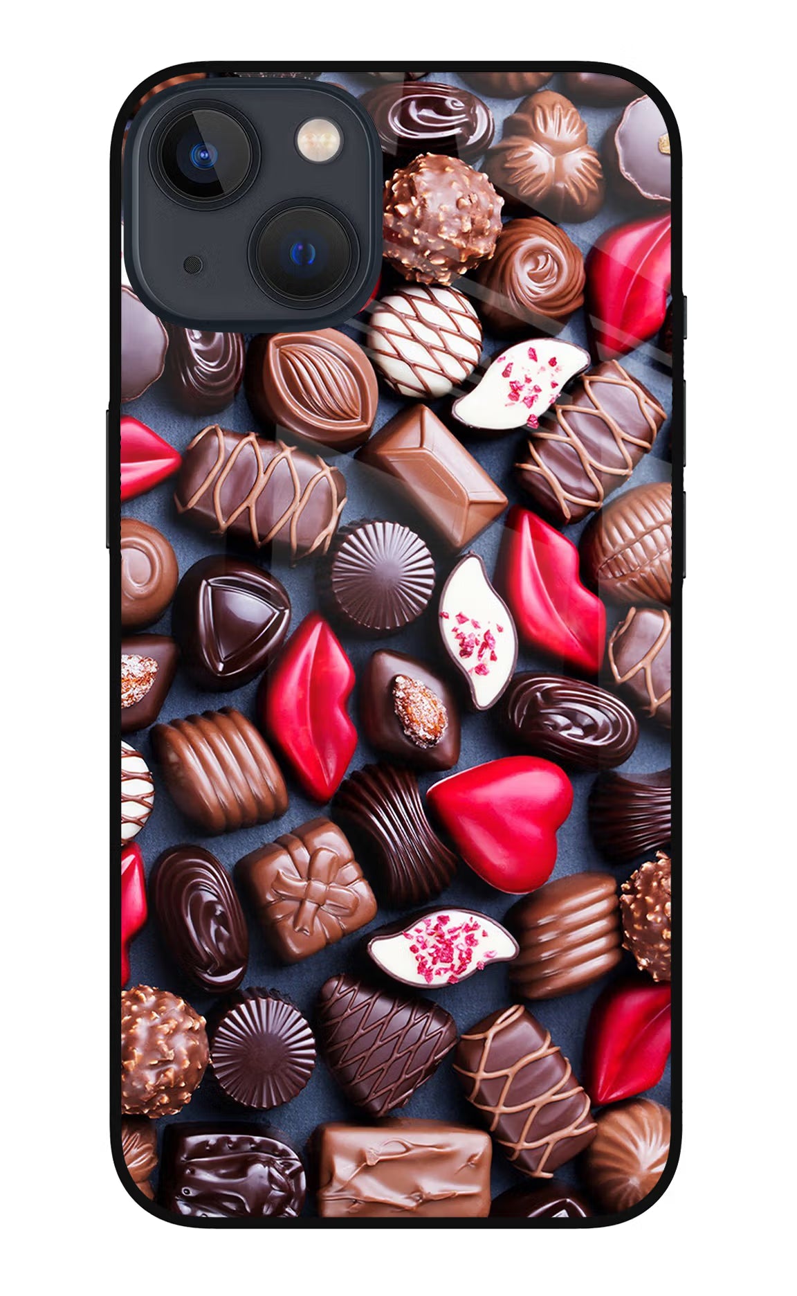 Chocolates iPhone 13 Mini Glass Case Back Cover by Casekaro