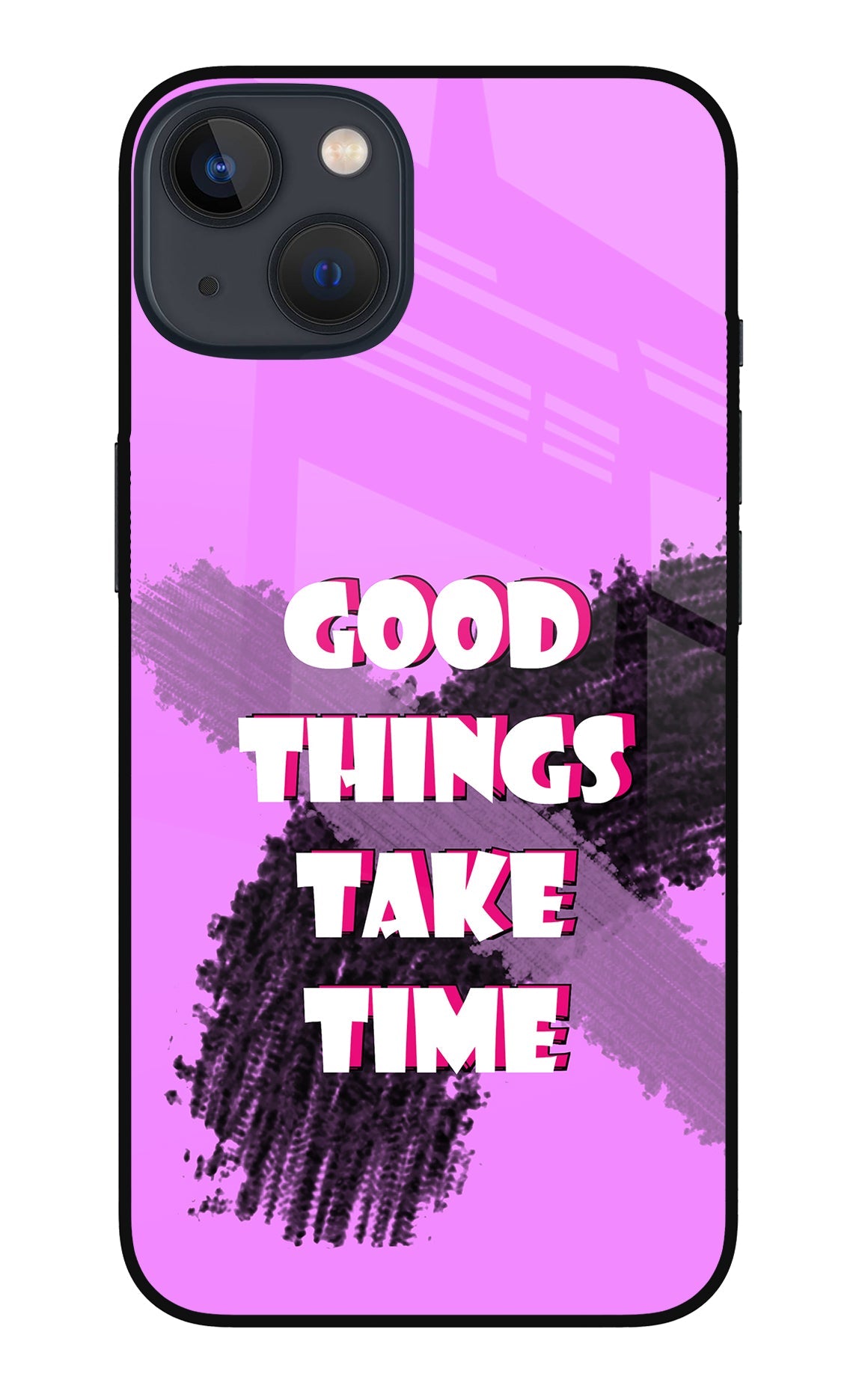 Good Things Take Time iPhone 13 Mini Glass Case