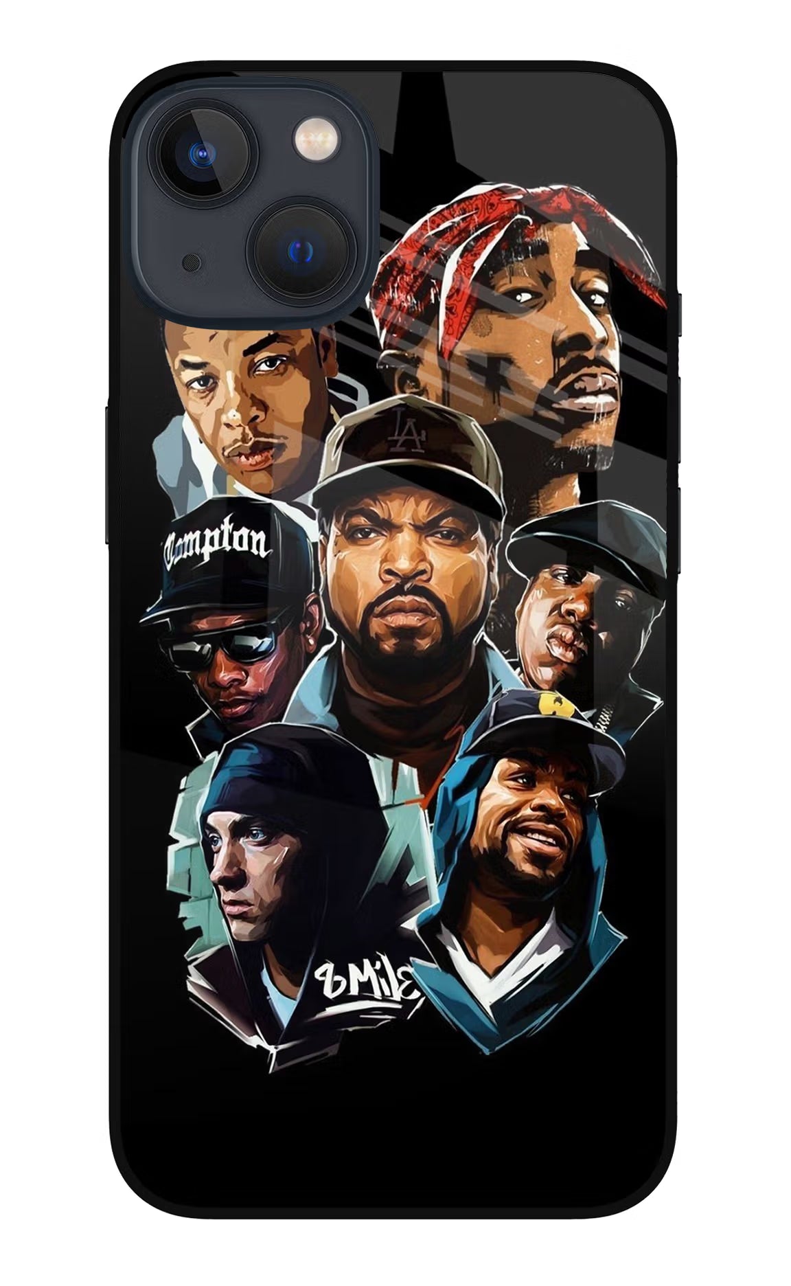 Rappers iPhone 13 Mini Glass Case Back Cover by Casekaro