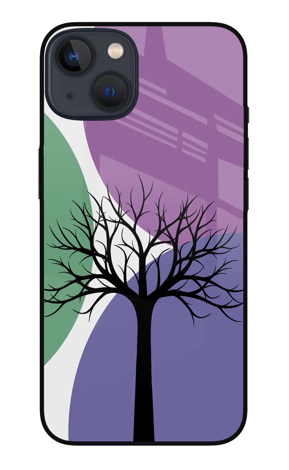 Tree Art iPhone 13 Mini Glass Case Back Cover by Casekaro