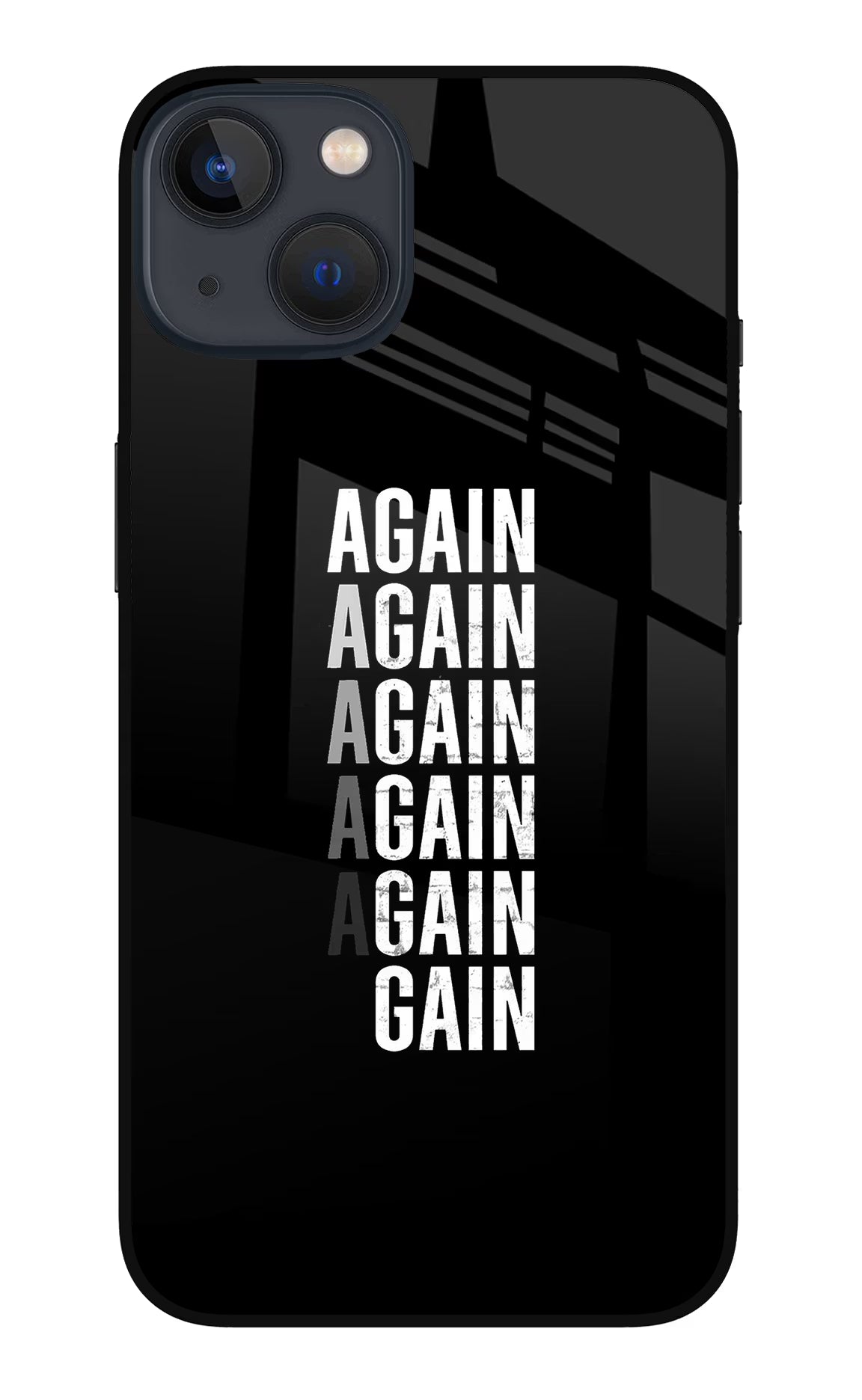 Again Again Gain iPhone 13 Mini Glass Case Back Cover by Casekaro