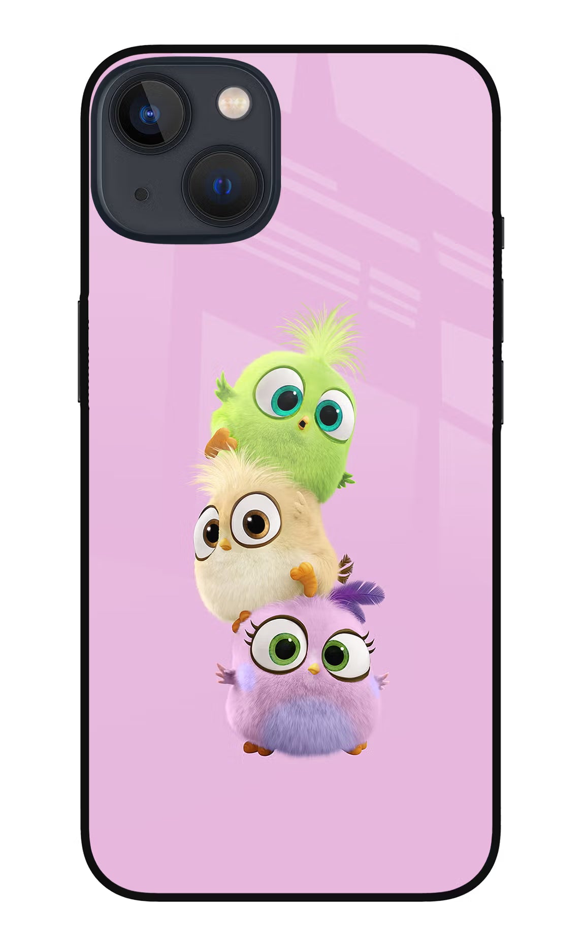 Cute Little Birds iPhone 13 Mini Glass Case Back Cover by Casekaro