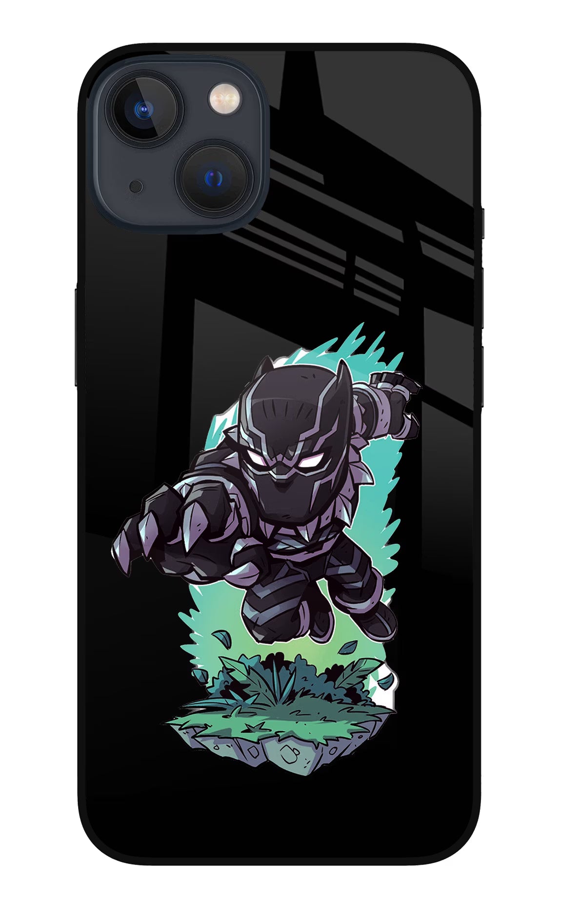 Black Panther iPhone 13 Mini Glass Case Back Cover by Casekaro