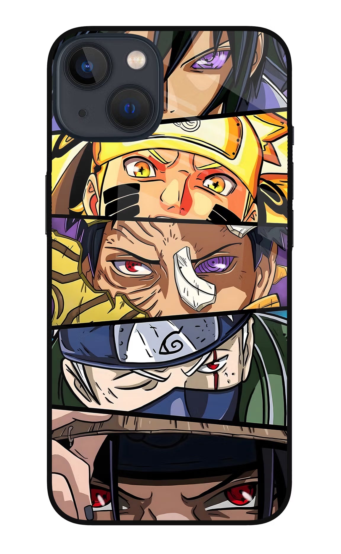 Naruto Character iPhone 13 Mini Glass Case