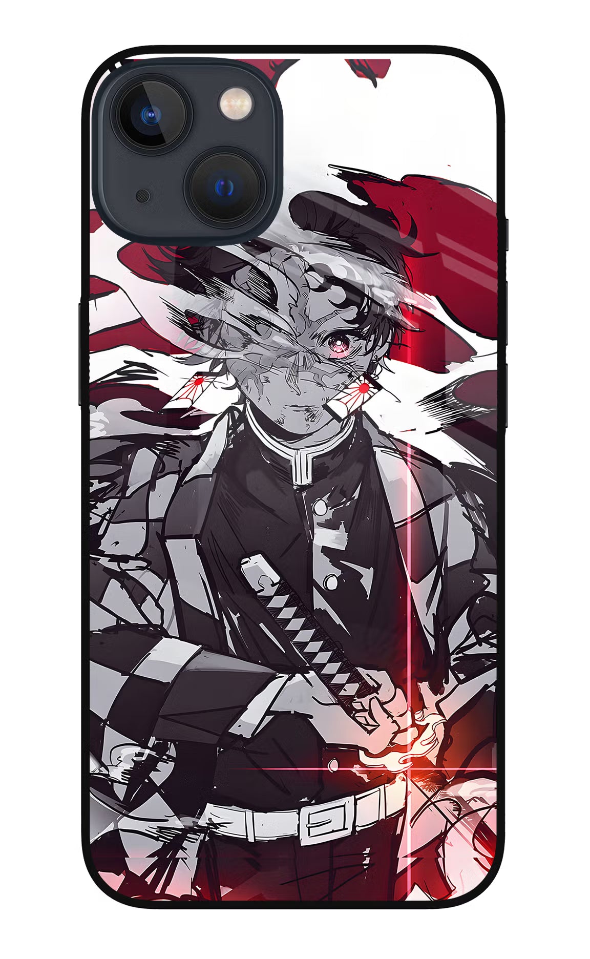 Demon Slayer iPhone 13 Mini Glass Case Back Cover by Casekaro