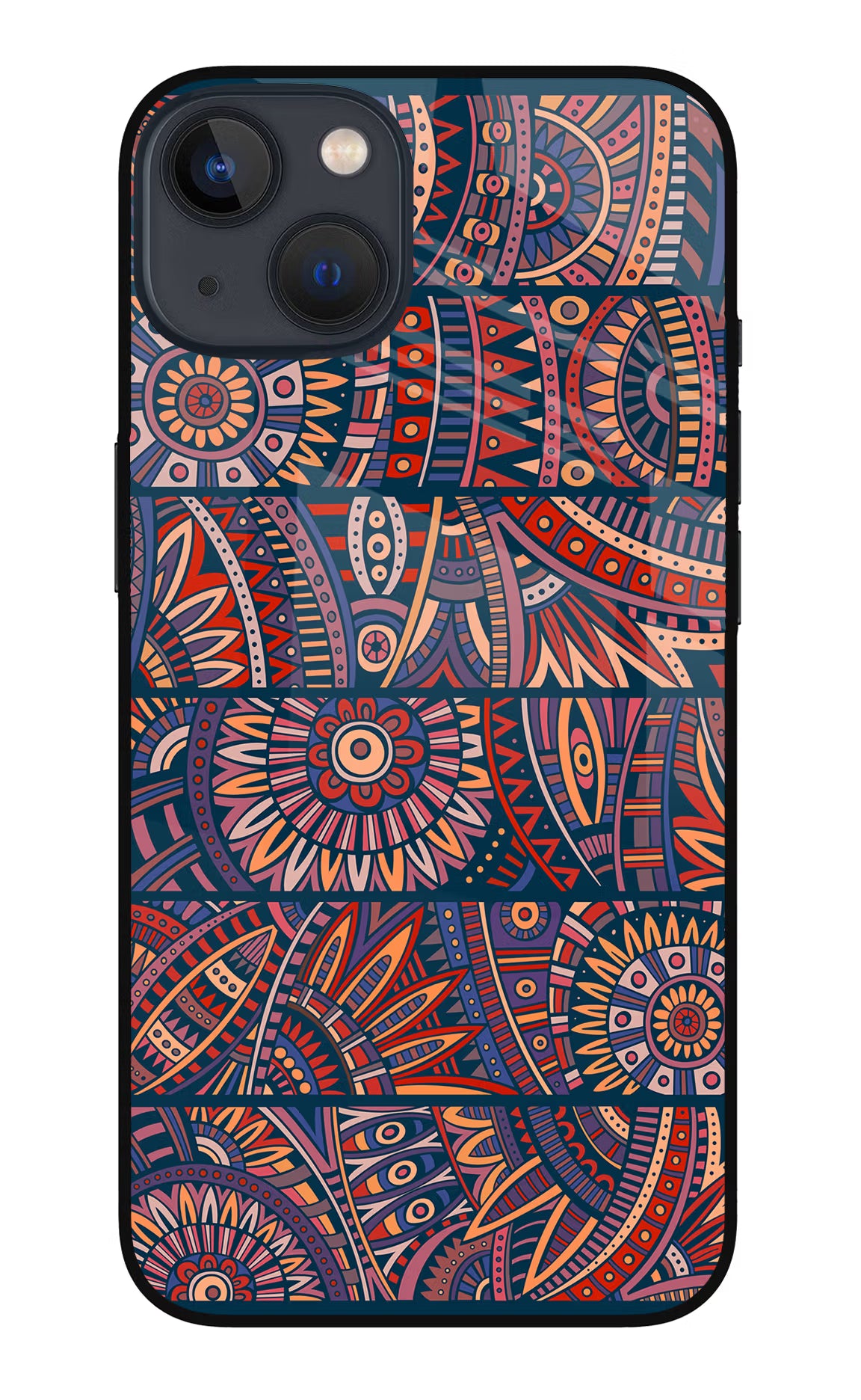 African Culture Design iPhone 13 Mini Glass Case Back Cover by Casekaro