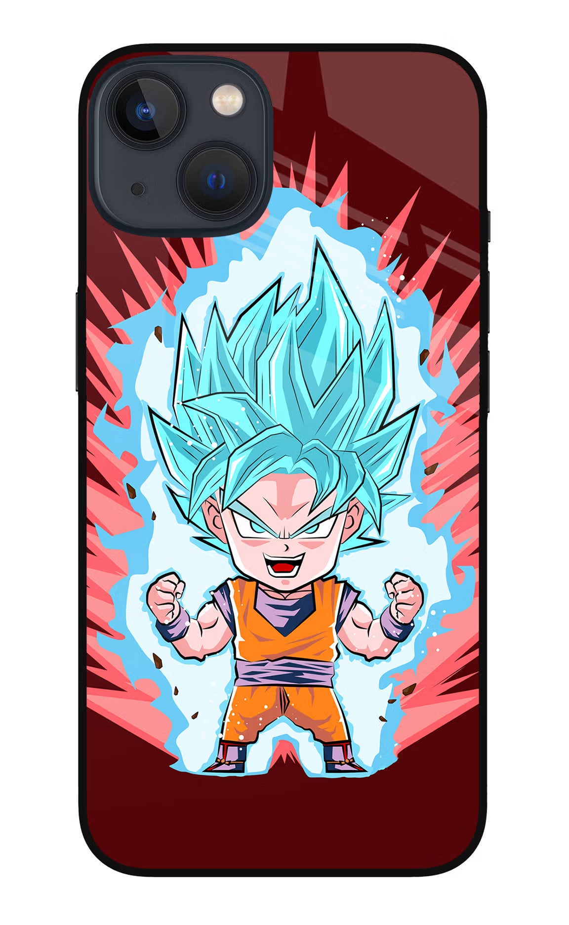 Goku Little iPhone 13 Mini Glass Case Back Cover by Casekaro