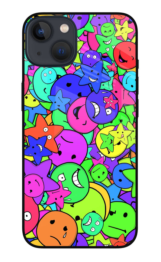 Fun Doodle iPhone 13 Mini Glass Case