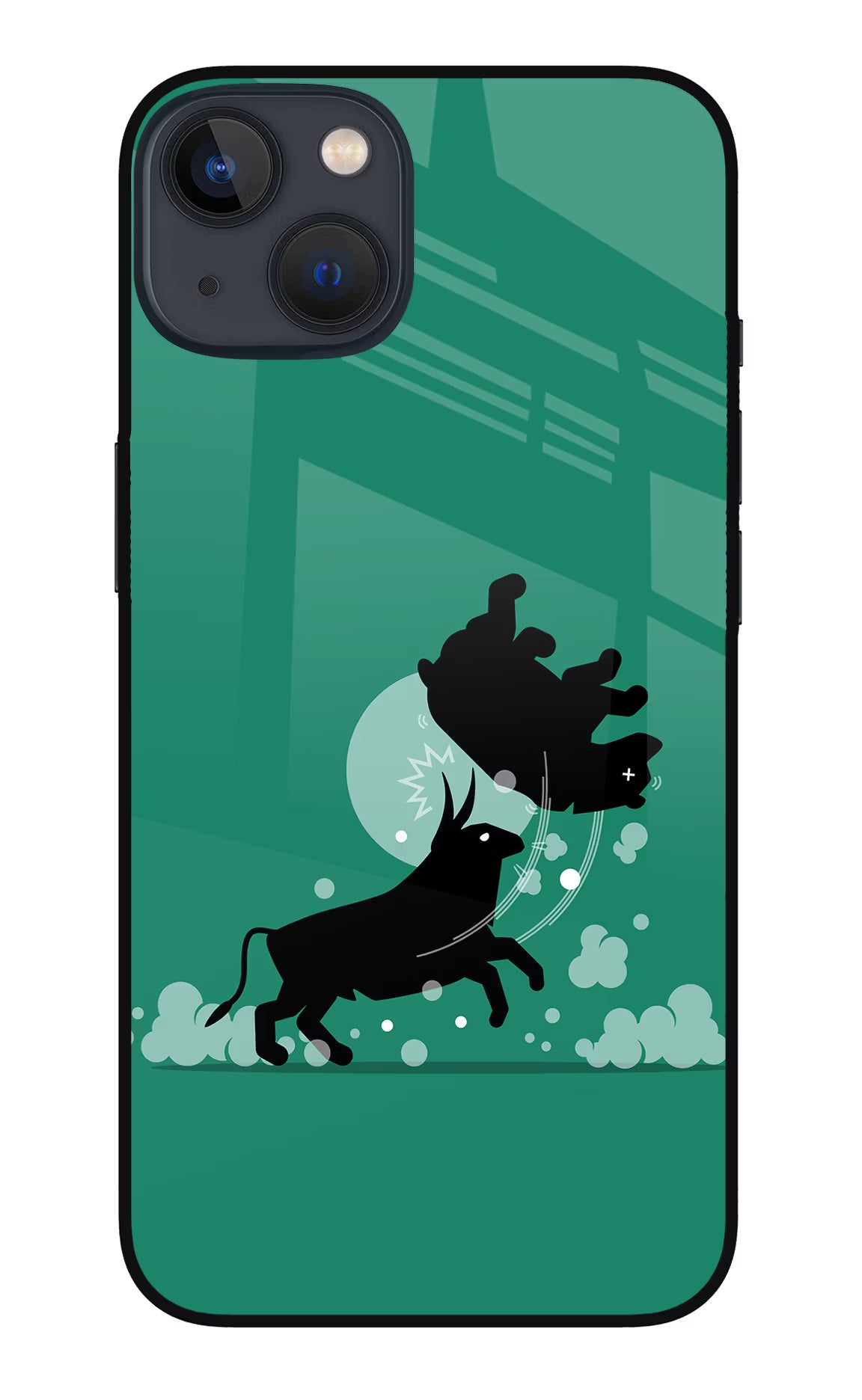 Bull Conqueror iPhone 13 Mini Glass Case Back Cover by Casekaro