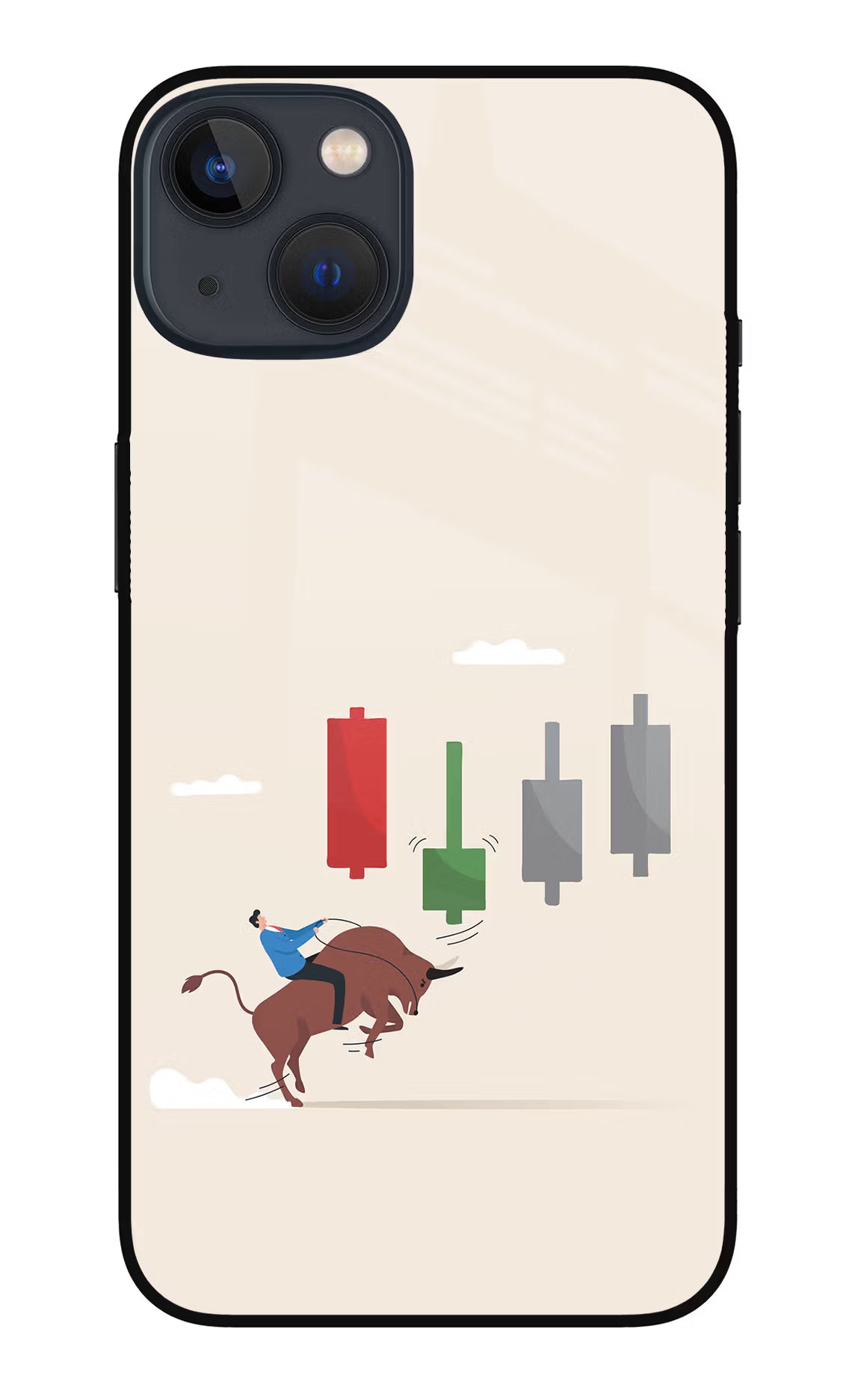 Bull Trading Momentum iPhone 13 Mini Glass Case