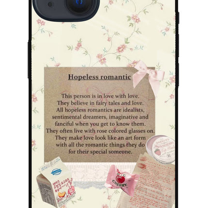 Hopeless Romantic iPhone 13 Mini Glass Case