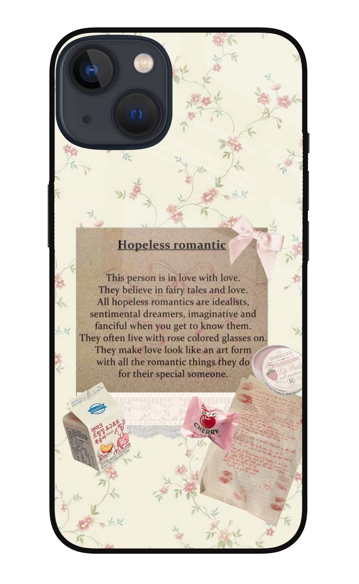 Hopeless Romantic iPhone 13 Mini Glass Case