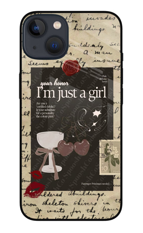 I am just a girl iPhone 13 Mini Glass Case
