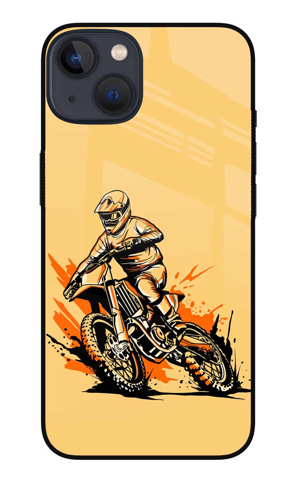 Off-Road Fury iPhone 13 Mini Glass Case Back Cover by Casekaro