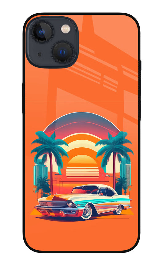 Palm Drive 80s iPhone 13 Mini Glass Case