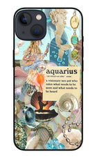 Aquarius Zodiac iPhone 13 Mini Glass Case