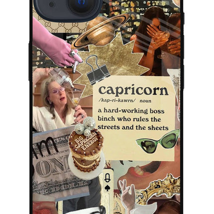 Capricorn Zodiac iPhone 13 Mini Glass Case