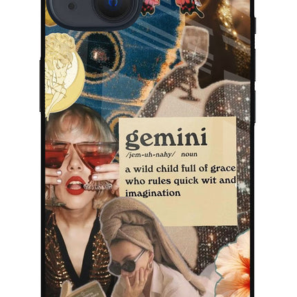 Gemini Zodiac iPhone 13 Mini Glass Case