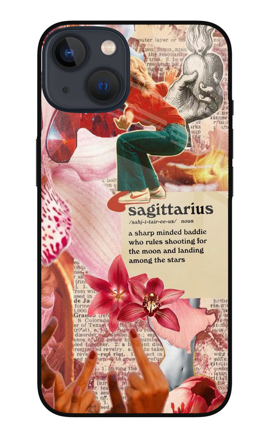 Sagittarius Zodiac iPhone 13 Mini Glass Case