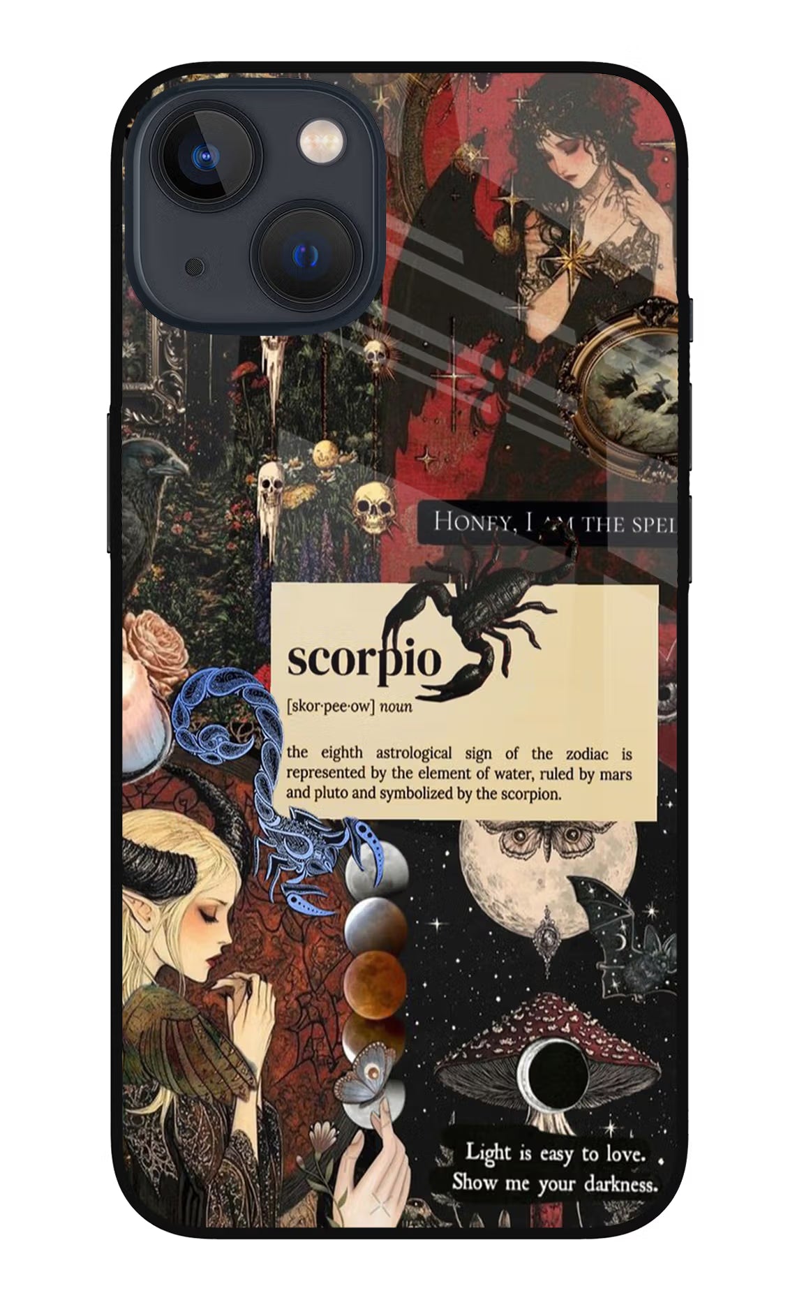 Scorpio Zodiac iPhone 13 Mini Glass Case Back Cover by Casekaro